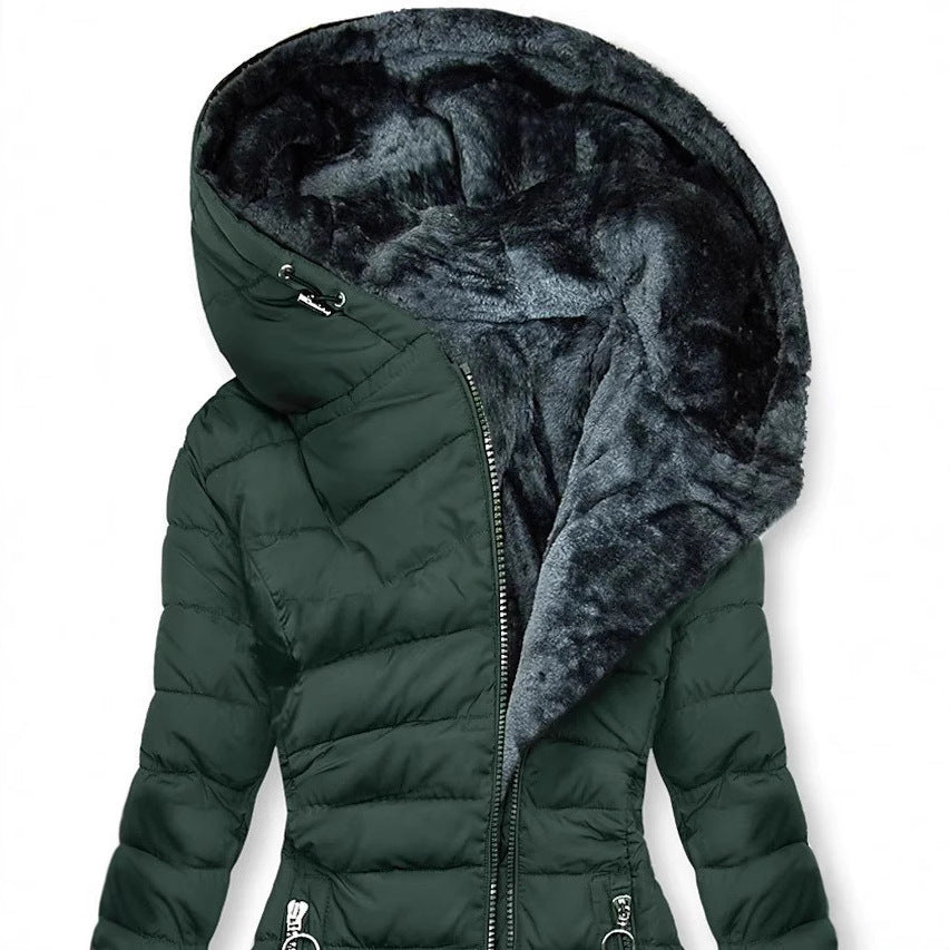 Women's Slim Padded Coat with Hood