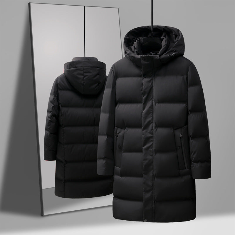 Men's Premium Mid-Length Down Jacket | Heavyweight Warm Fashion Coat