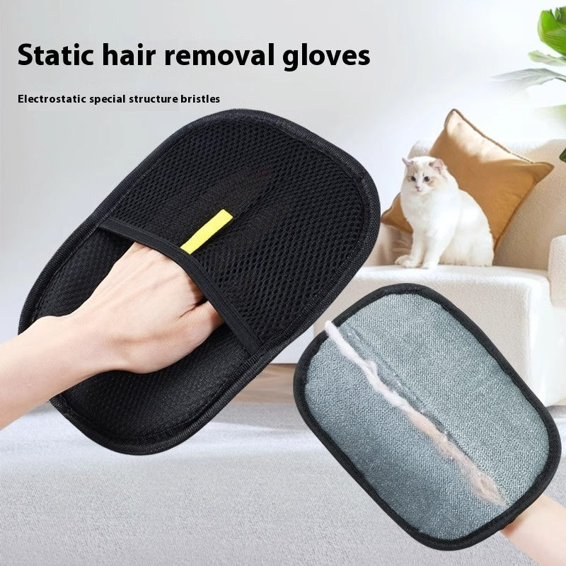 Pet Hair Remover Grooming Glove | Deshedding Brush Mitt for Dogs, Cats & Rabbits
