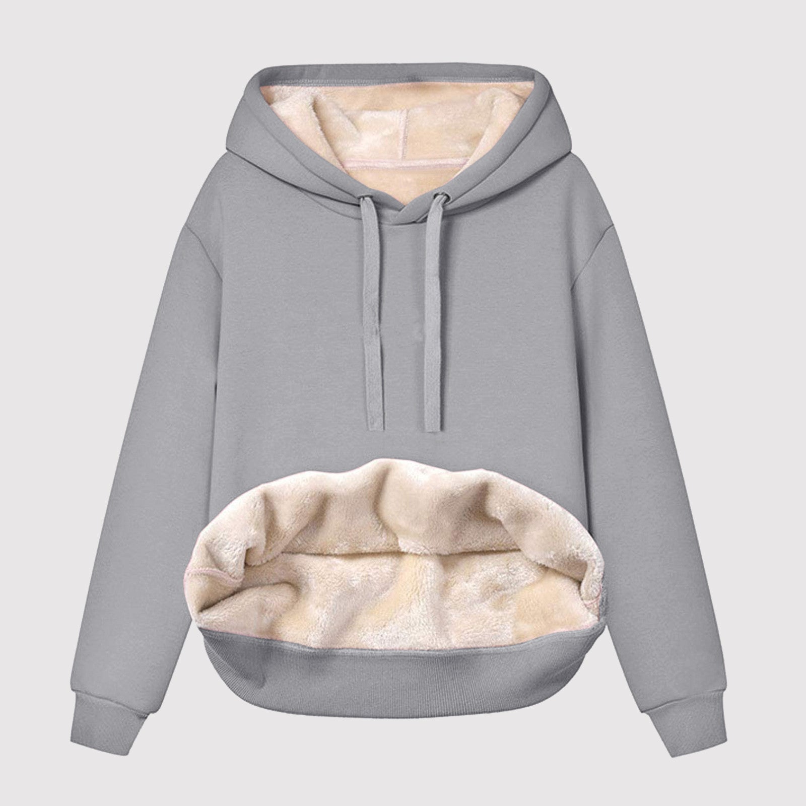 Casual Drawstring Hooded Fleece Sweatshirt