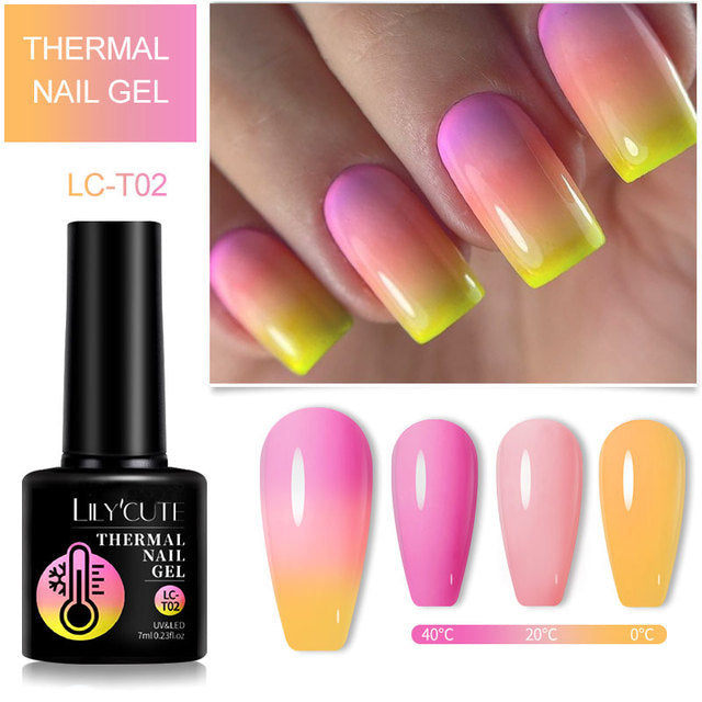 Winter Thermal Color Changing Gel Nail Polish | Mood Temperature Effect Polish
