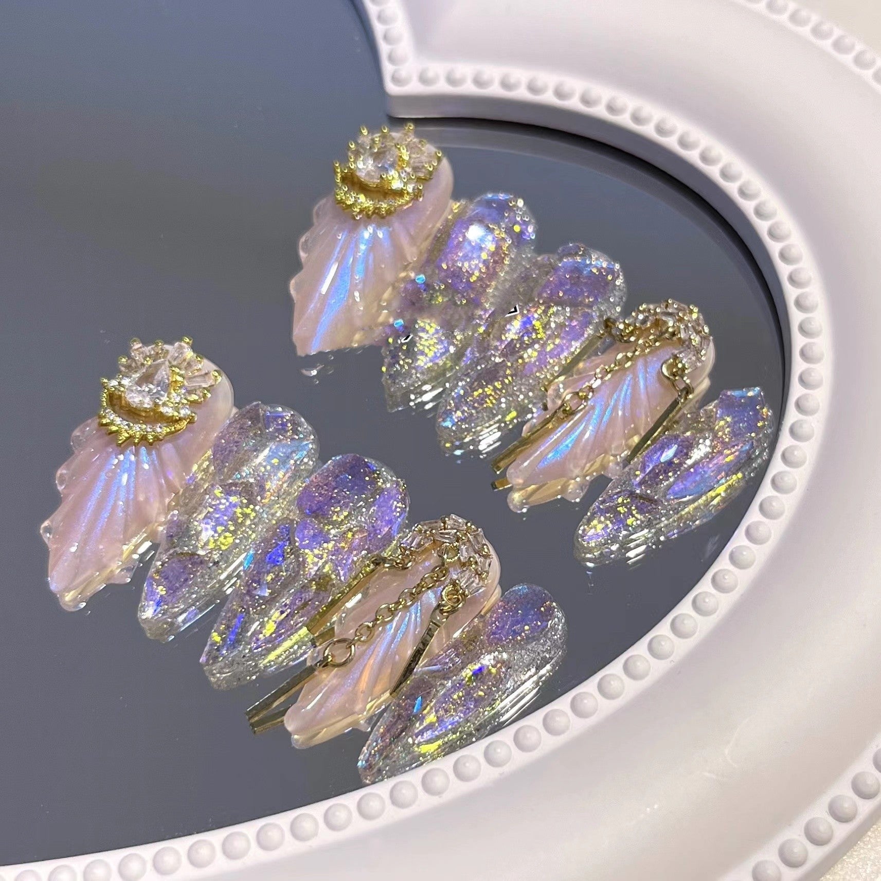 Professional Hand-Worn Fake Nail Patches | Full Cover Finished Product