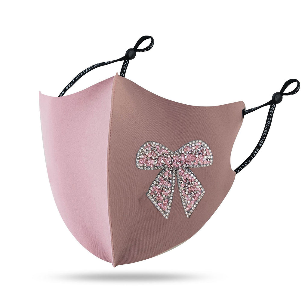 Shiny Diamond Bow Creative Cloth Face Mask