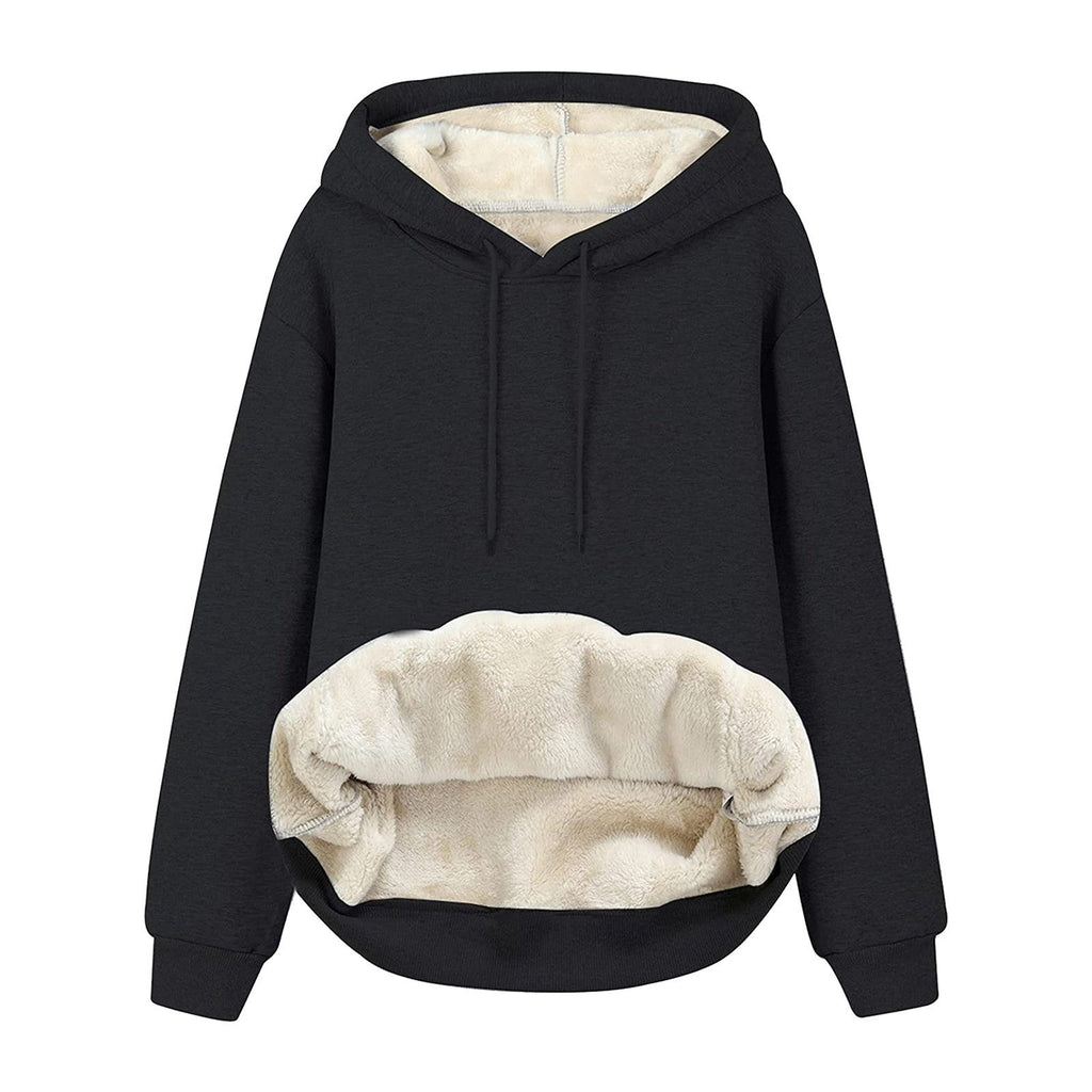 Casual Drawstring Hooded Fleece Sweatshirt