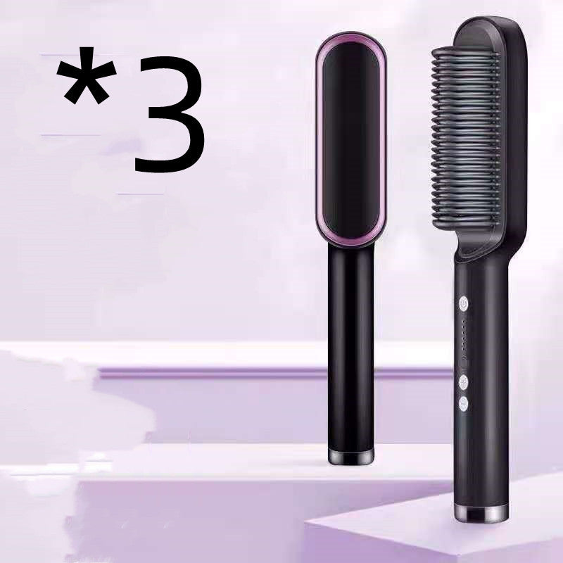 Electric Hair Brush Straightener & Curler | Dual-Purpose Negative Ion Hot Comb