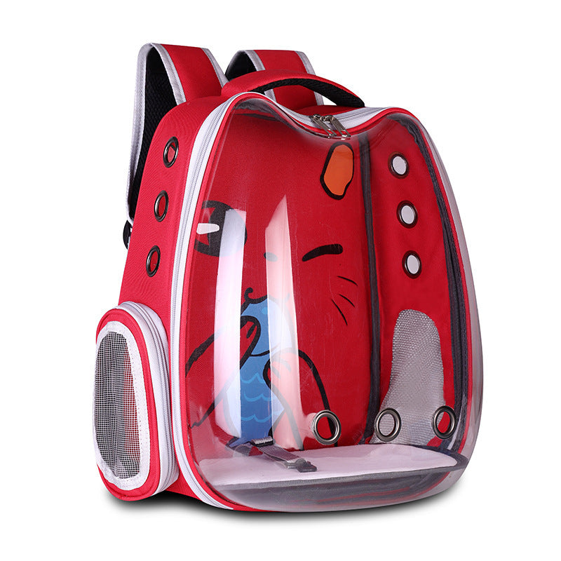 Breathable Space Pet Backpack | Portable Shoulder Bag for Cats & Dogs