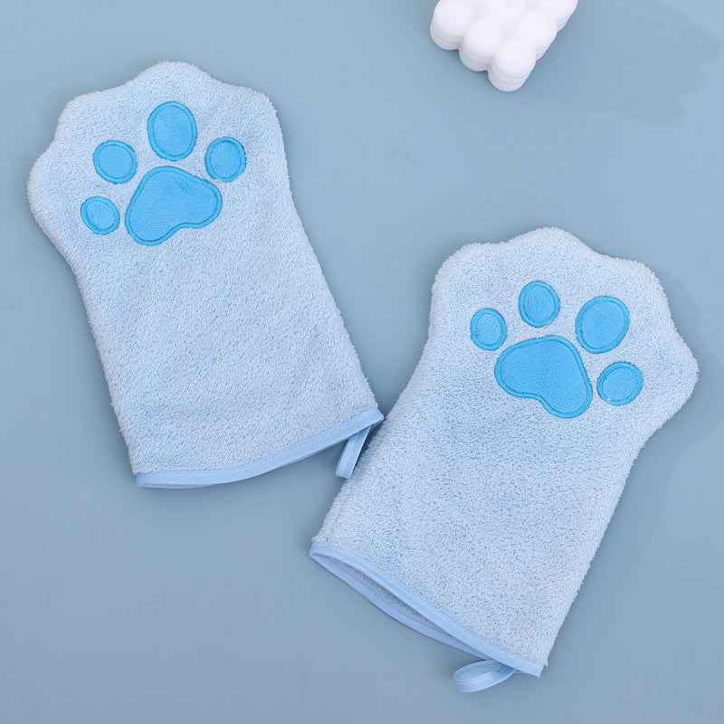 Dog Bathing Glove & Absorbent Towel | 2-in-1 Quick-Drying Pet Mitt