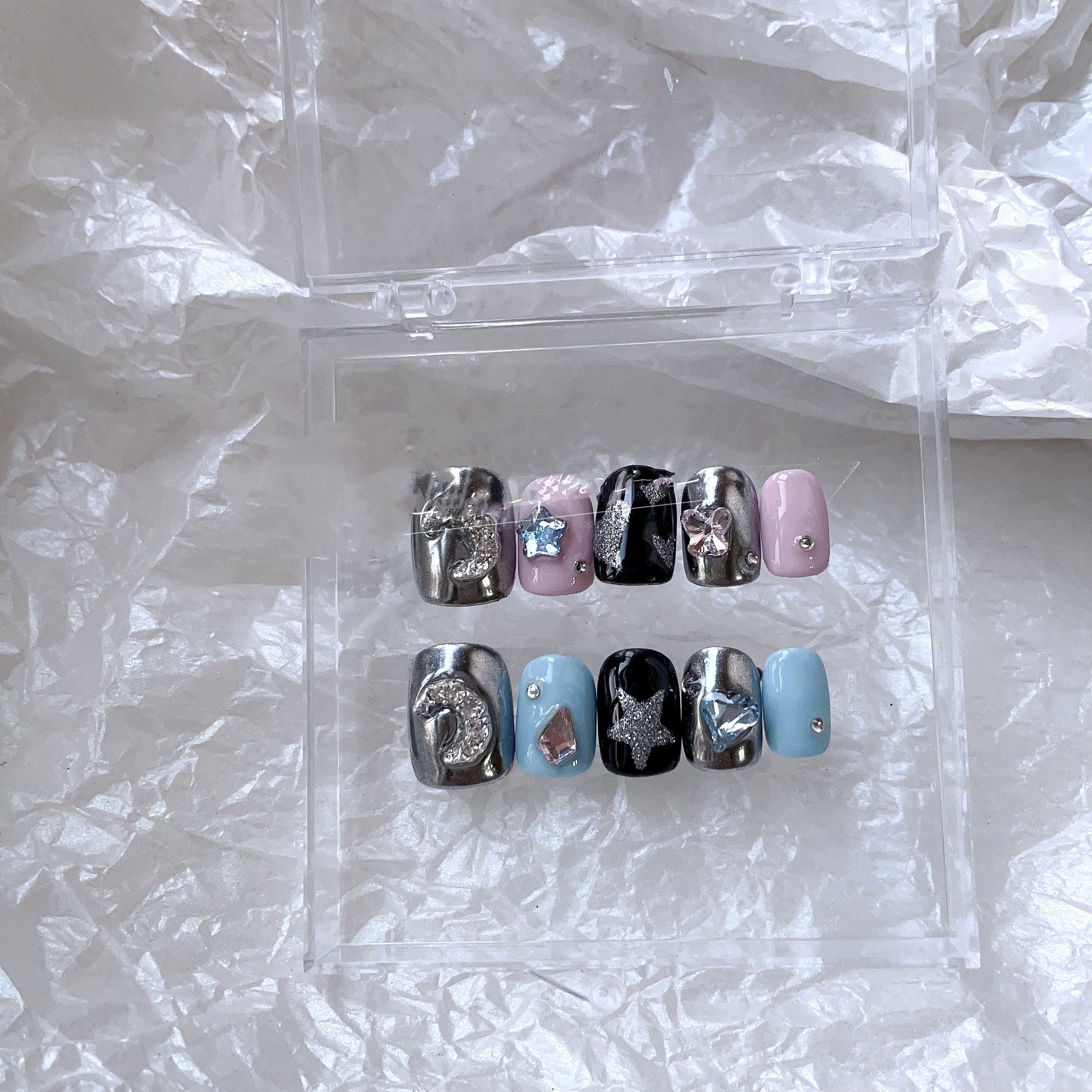 Cute Star Girl Wearable Nail Patch | Full Cover Manicure Stickers