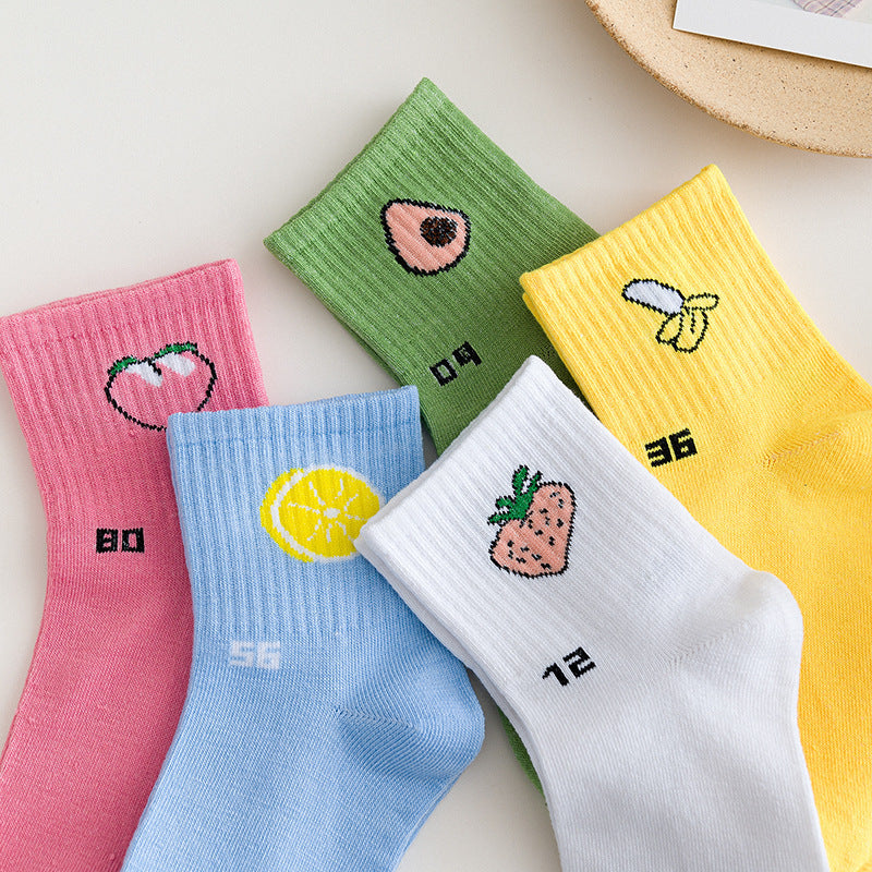 Cute Fruit Pattern Over-the-Knee Socks for Women