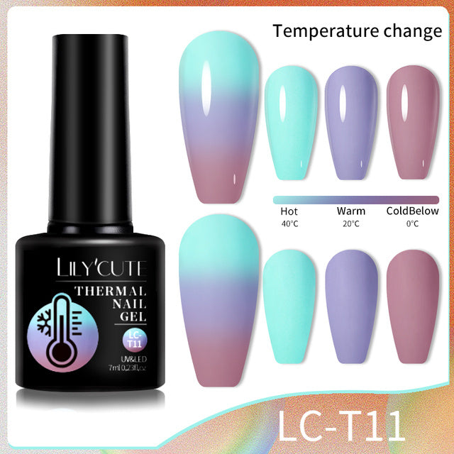 Winter Thermal Color Changing Gel Nail Polish | Mood Temperature Effect Polish