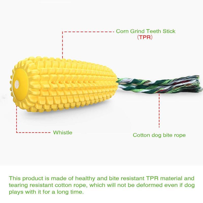 Durable Corn Stick Dog Toy | Squeaky, Bite-Resistant Rope Chew for All Breeds