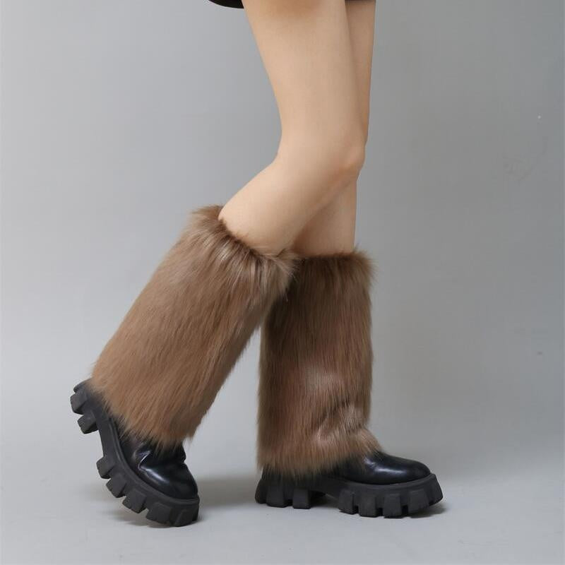 Niche Wear Style Thick Furry Winter Leg Socks