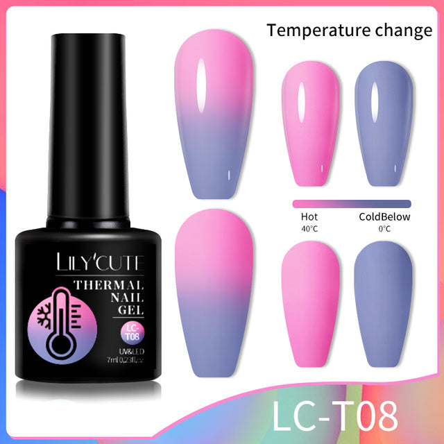 Winter Thermal Color Changing Gel Nail Polish | Mood Temperature Effect Polish
