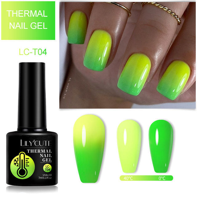 Winter Thermal Color Changing Gel Nail Polish | Mood Temperature Effect Polish
