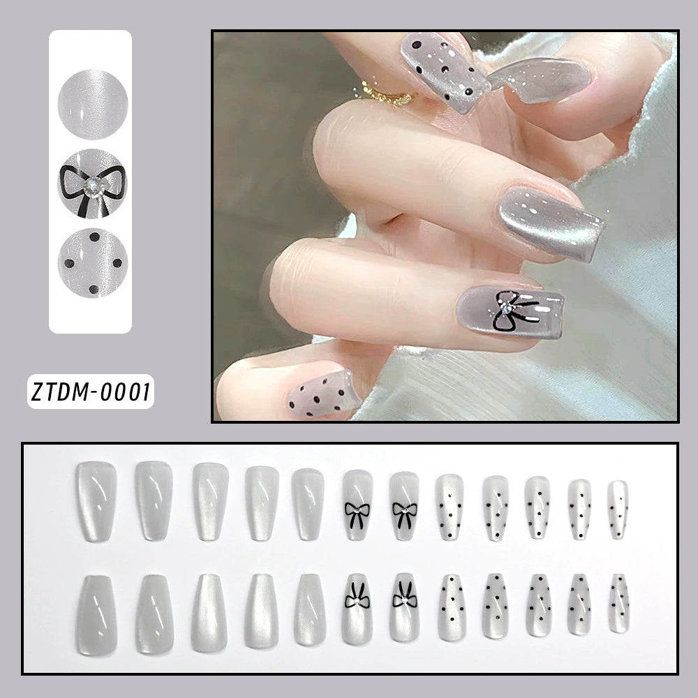 Elegant Stars and Moon Decal Press-On Nails | Trendy Celestial False Tips