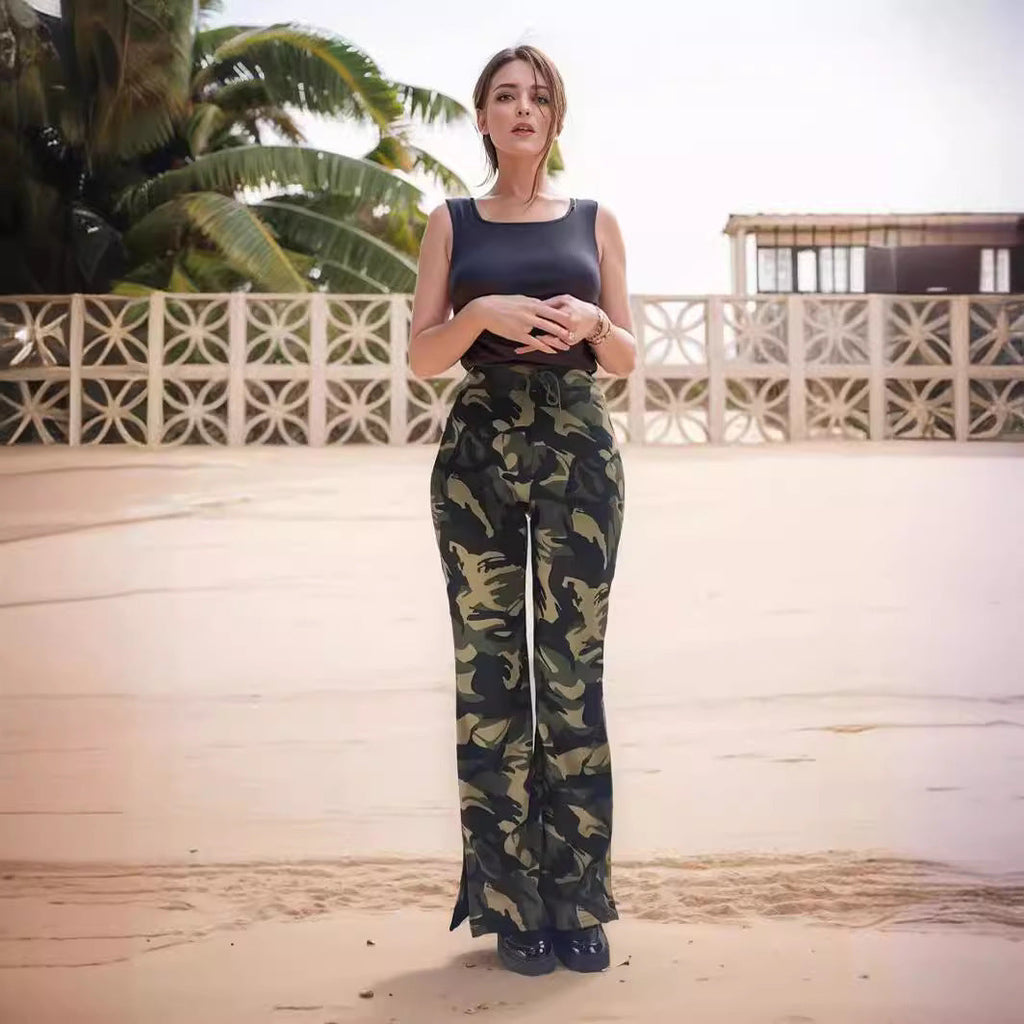 Women's Street Trend Split Hem Casual Pants