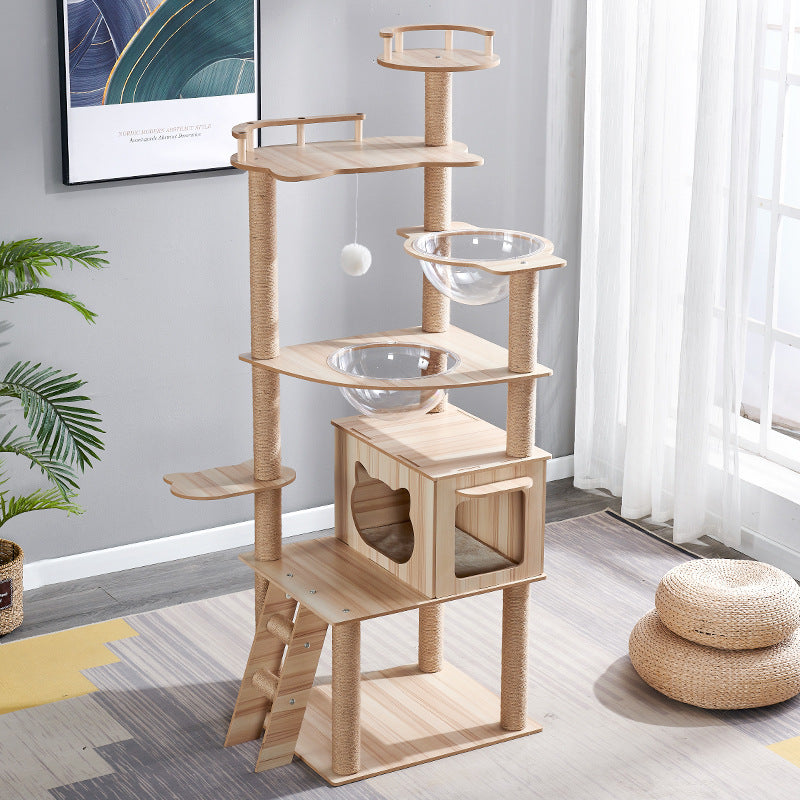 Multi-Functional Cat Tree | Climbing Frame, Scratch Post, & Cozy Cat Nest